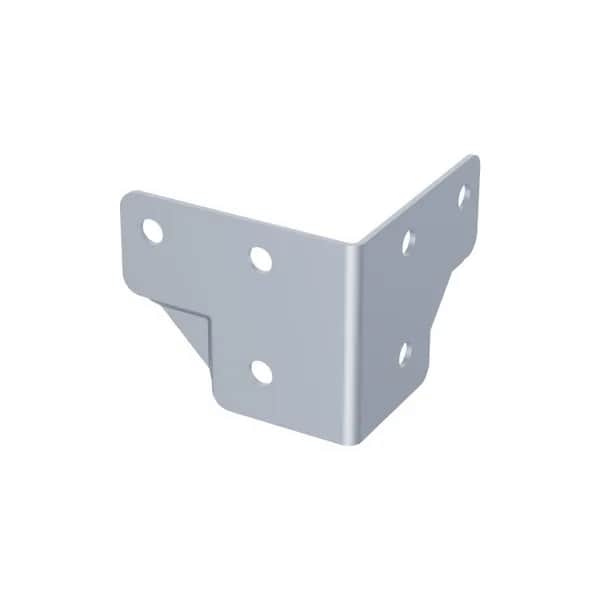 L-Winkel 51,5 mm x 42 mm, 30 mm gestuft, 6-Loch Ø 5 mm, Zink