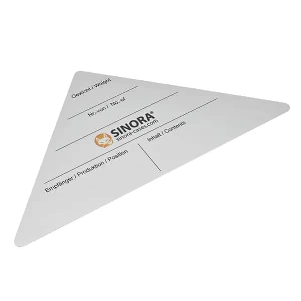 SINORA Tourlabel PVC selbstklebend für Oberseite 19-Zoll-Rack