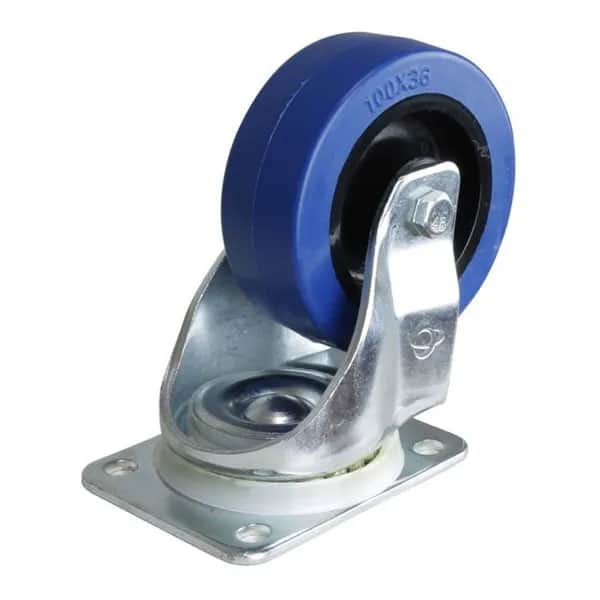 Lenkrolle 100 mm, blau, Rollenbreite 36mm