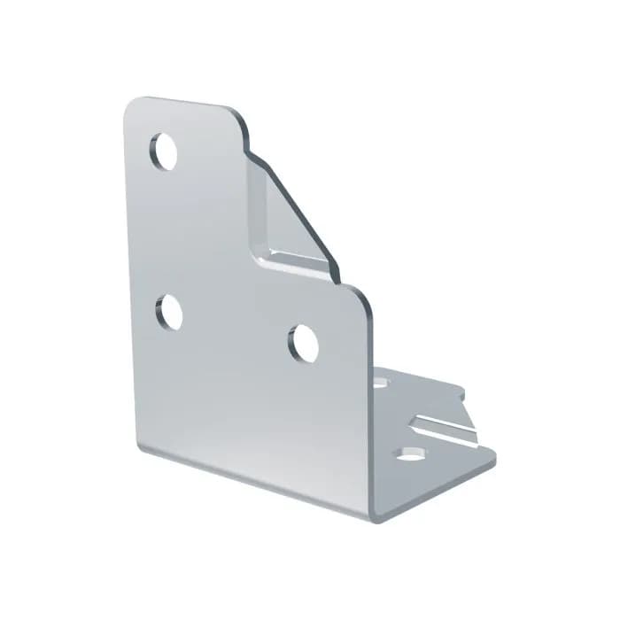 L-Winkel 51,5 mm x 42 mm, 30 mm gestuft, 6-Loch Ø 5 mm, Zink 3