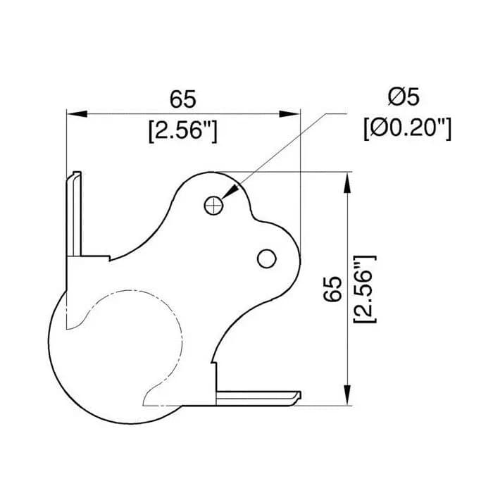 Kugelecke, groß, mit 2,5 mm Radius 2