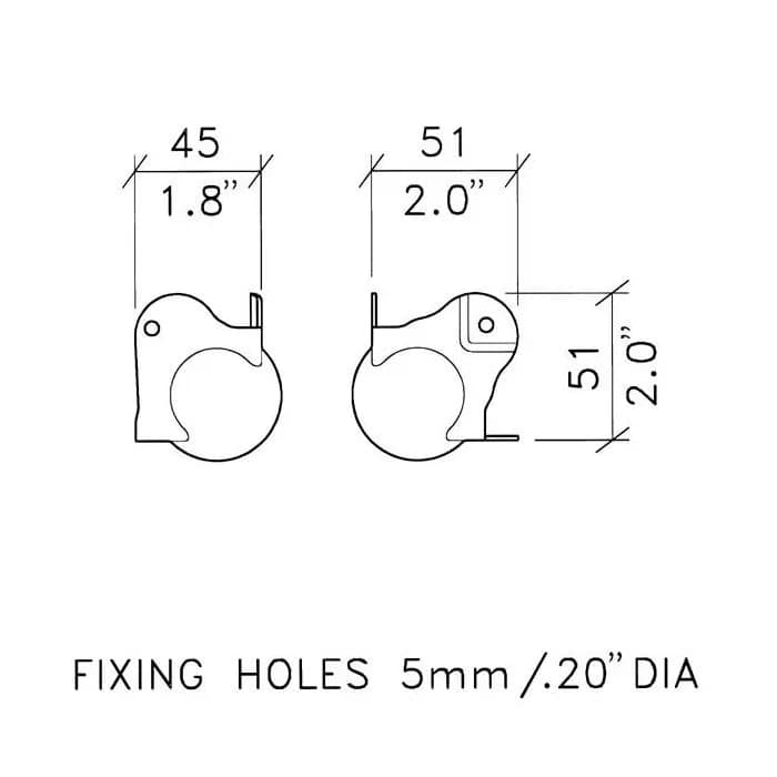 Kugelecke, mit 30 mm Versatz an einem Bein und 1,5 mm Radius 2