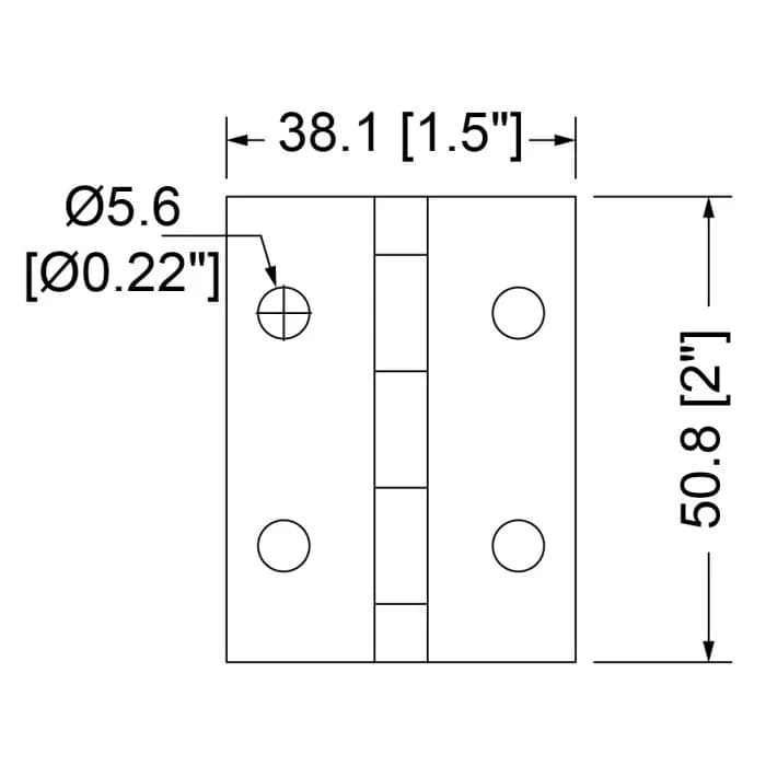 Scharnierstück 50 mm x 40 mm, zu PG-3020 u. P1380, Zink 2