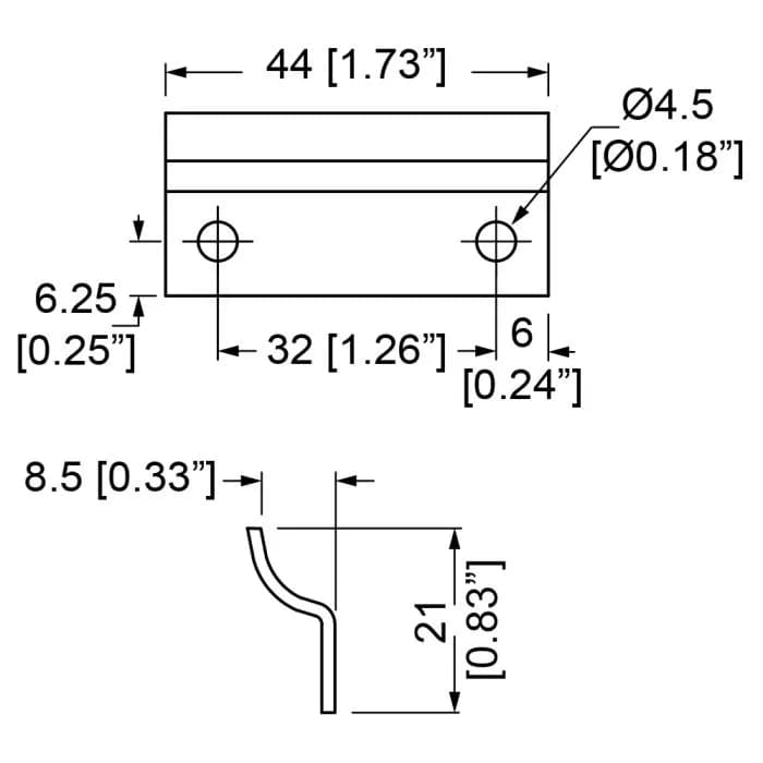 Scharnierband-Aufstellstop, Nickel 2