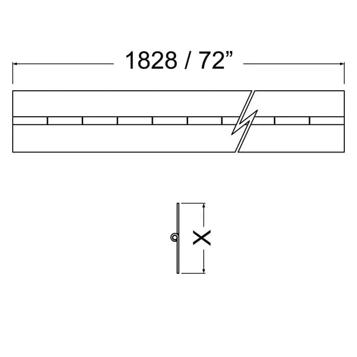 Scharnierband Stahl, 1,83 m x 51 mm x 1,2 mm, Zink 2