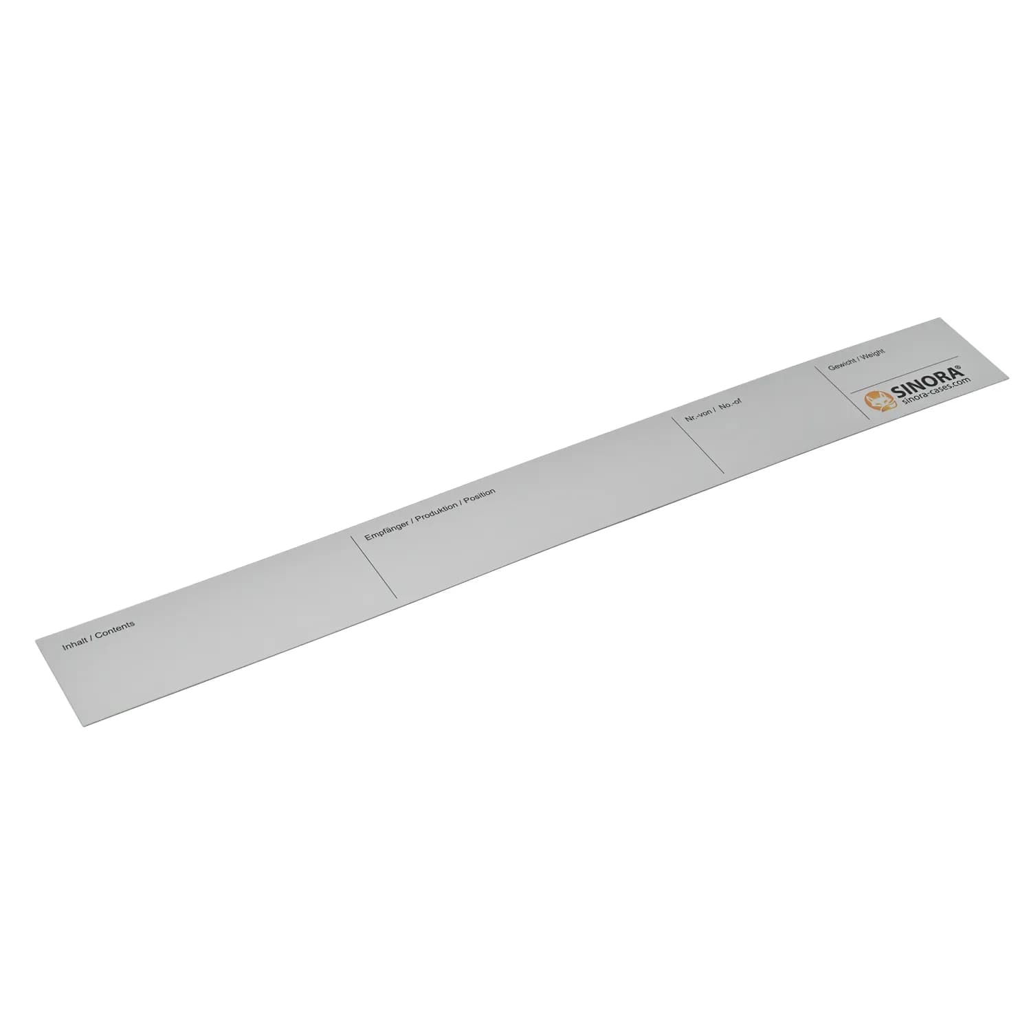 SINORA Tourlabel PVC selbstklebend für Deckel 19-Zoll-Rack