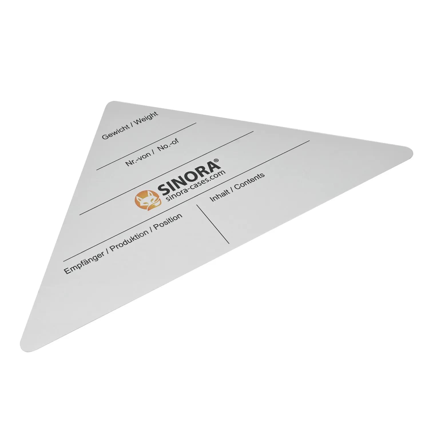 SINORA Tourlabel PVC selbstklebend für Oberseite 19-Zoll-Rack