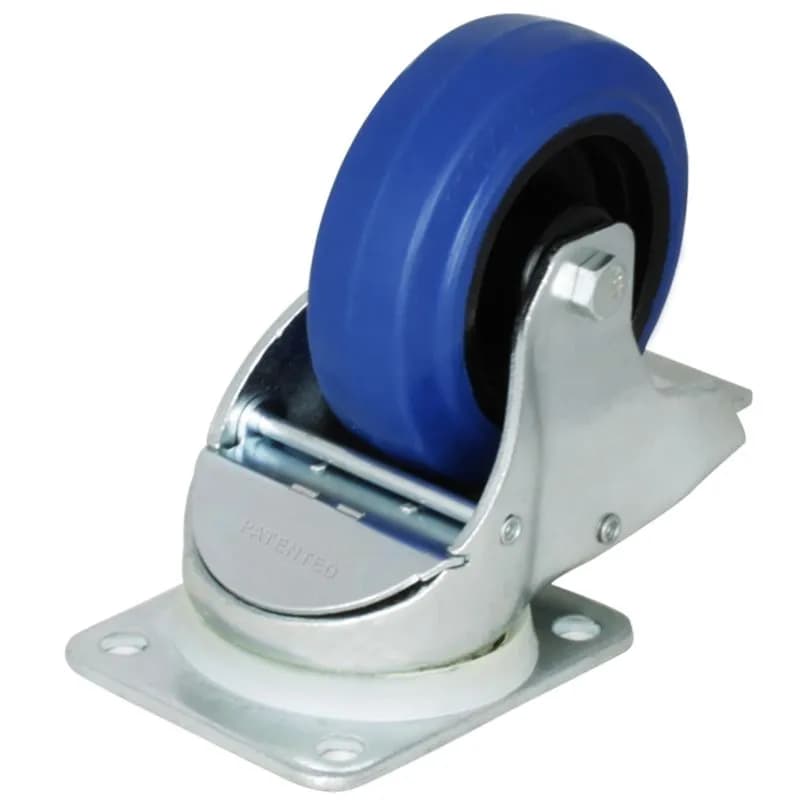 Lenkrolle 100 mm, mit Stop, blau, Penn Elcom 2