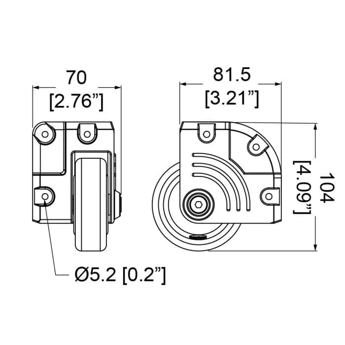 Eckrolle 75 mm, Einbau, Zink 2